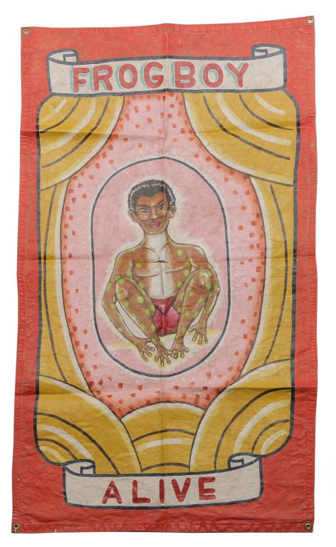 SIDE SHOW BANNER ATTRIBUTED TO J. SIGLER. (1 of 2)