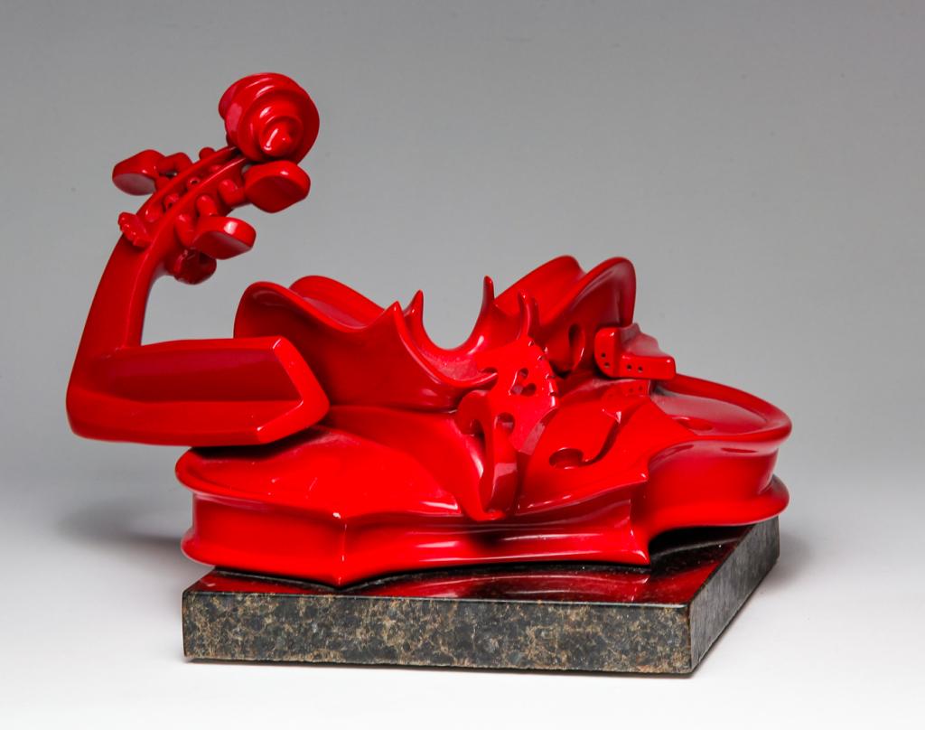 RED VIOLIN MAQUETTE BY PHILIPPE GUILLERM. (1 of 2)