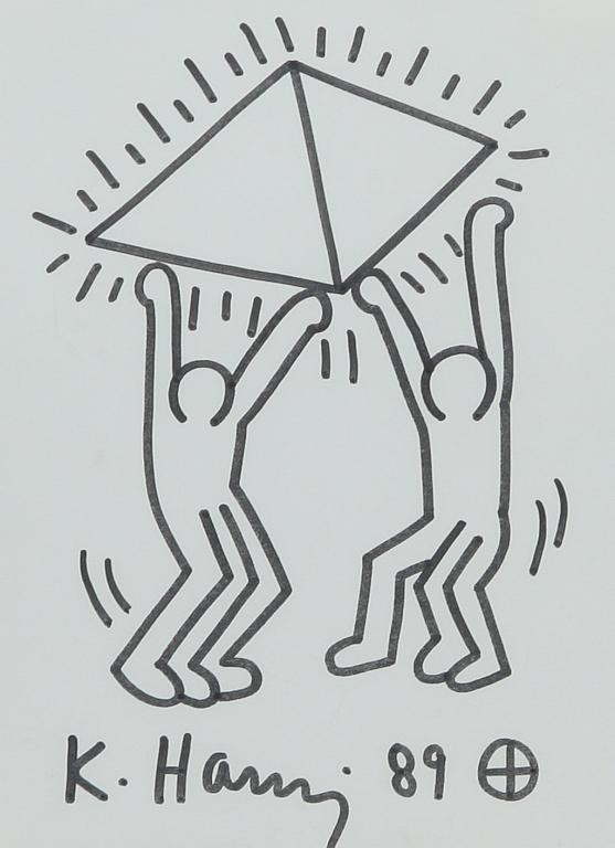 FIGURAL DRAWING BY KEITH HARING. (1 of 3)