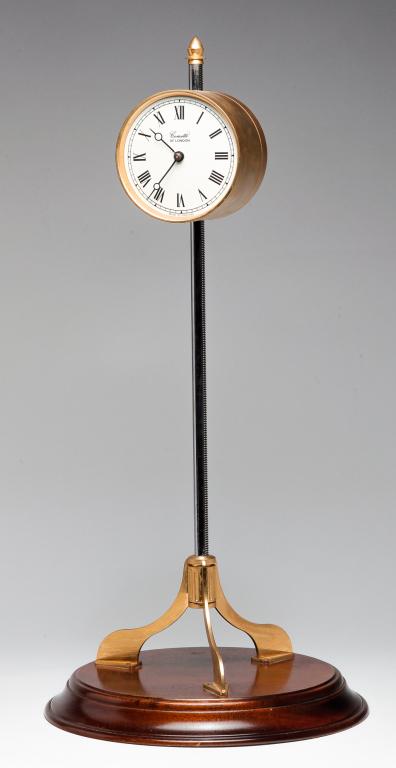 ENGLISH BRASS GRAVITY CLOCK. (1 of 3)