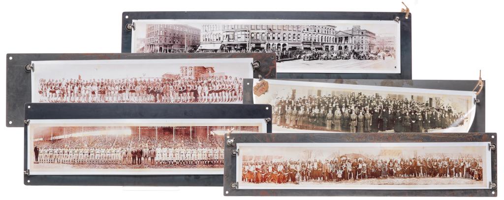 FIVE FORTIN IRONWORKS SHEET STEEL WALL PLAQUES. (1 of 6)