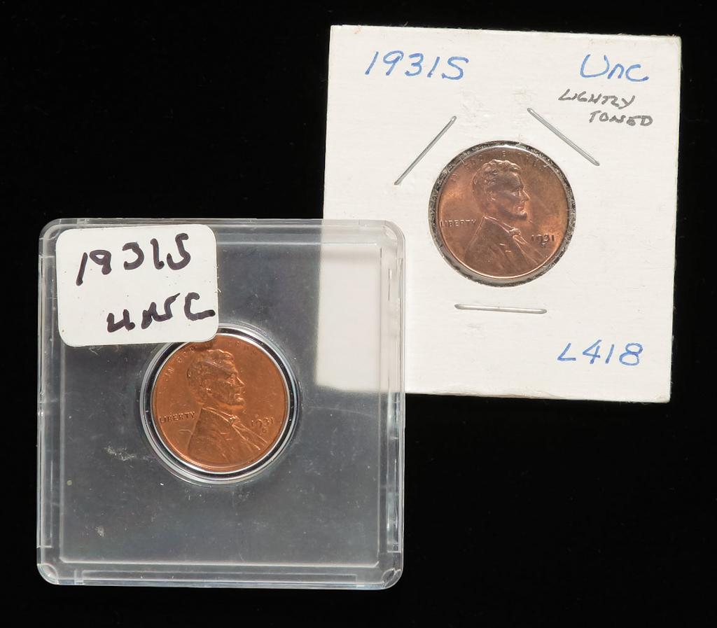 TWO 1931-S KEY DATE LINCOLN HEAD CENTS (1 of 2)