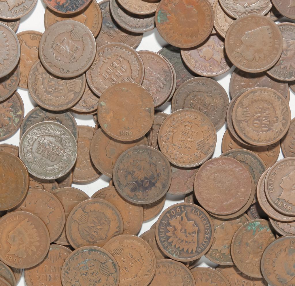 GROUP OF 100+ UNSORTED INDIAN HEAD CENTS (1 of 1)