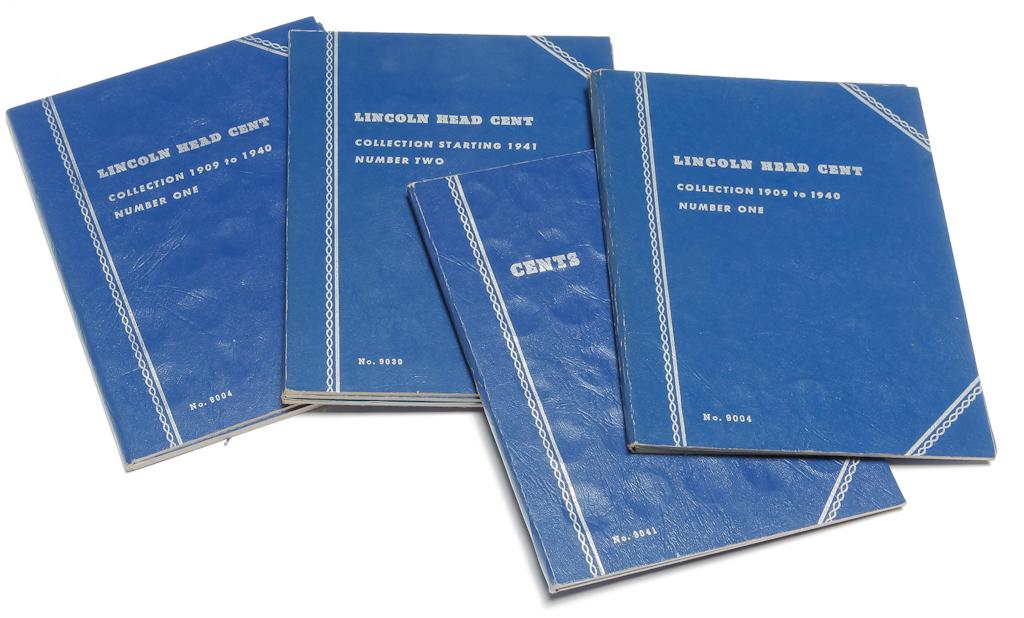 FOUR LINCOLN HEAD CENT ALBUMS WITH COINS (1 of 4)