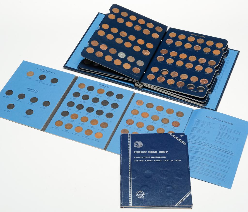 THREE WHITMAN ALBUMS INCLUDING FLYING EAGLE CENTS (1 of 6)