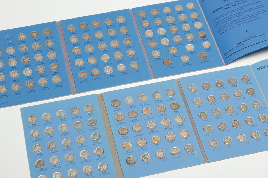 WHITMAN ALBUMS WITH MERCURY AND ROOSEVELT DIMES (1 of 4)