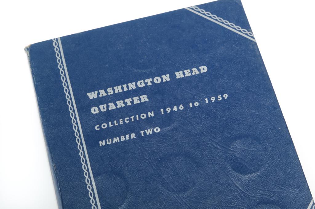 WASHINGTON HEAD ALBUM WITH 34 SILVER QUARTERS (1 of 3)