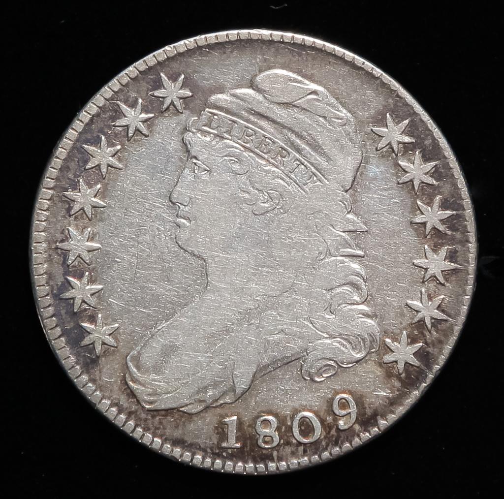 1809 CAPPED BUST SILVER HALF DOLLAR (1 of 2)