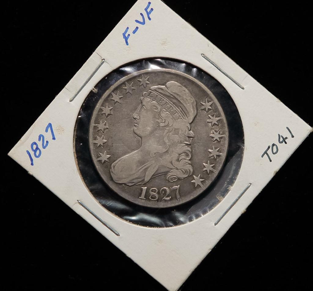 1827 CAPPED BUST SILVER HALF DOLLAR (1 of 2)
