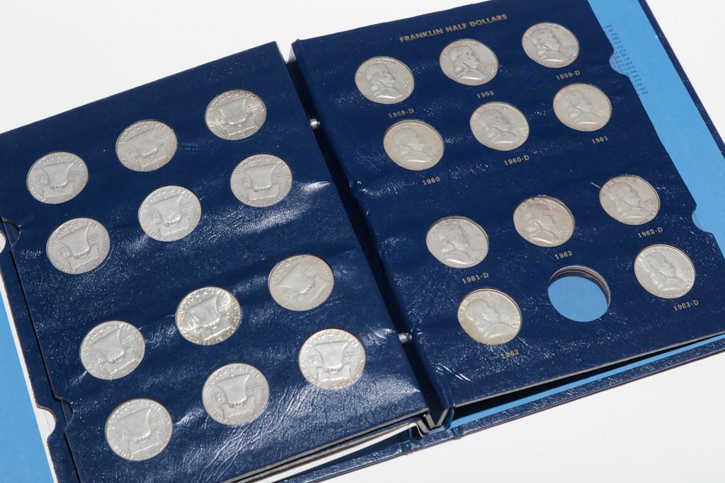 COMPLETE FRANKLIN SILVER HALF DOLLAR COLLECTION (1 of 5)