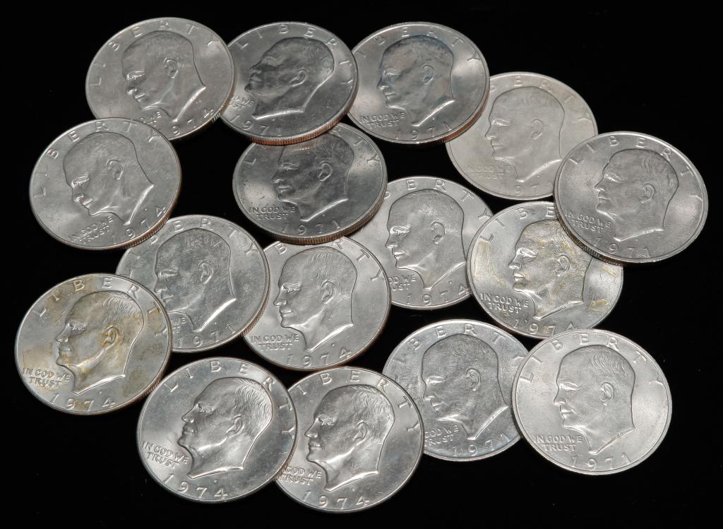 GROUP OF THIRTY-NINE EISENHOWER SILVER DOLLARS (1 of 4)