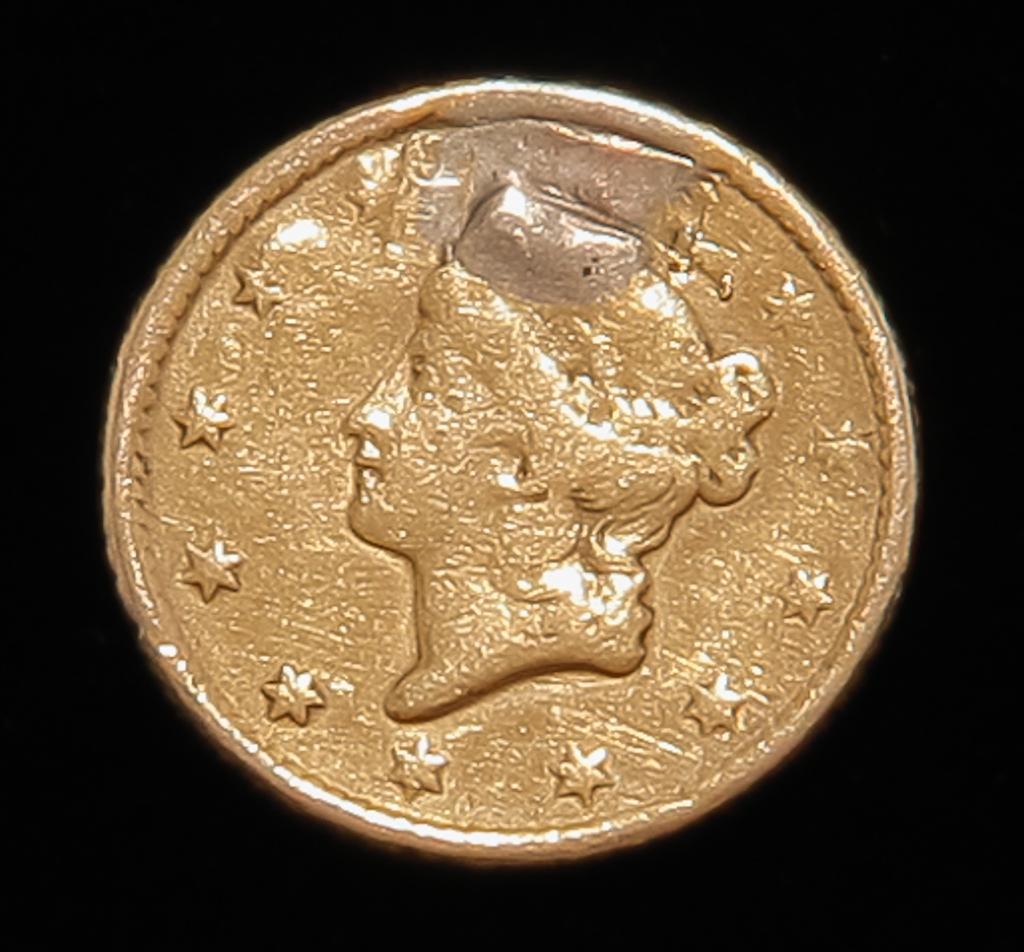 1853 $1 LIBERTY HEAD GOLD DOLLAR COIN (1 of 2)