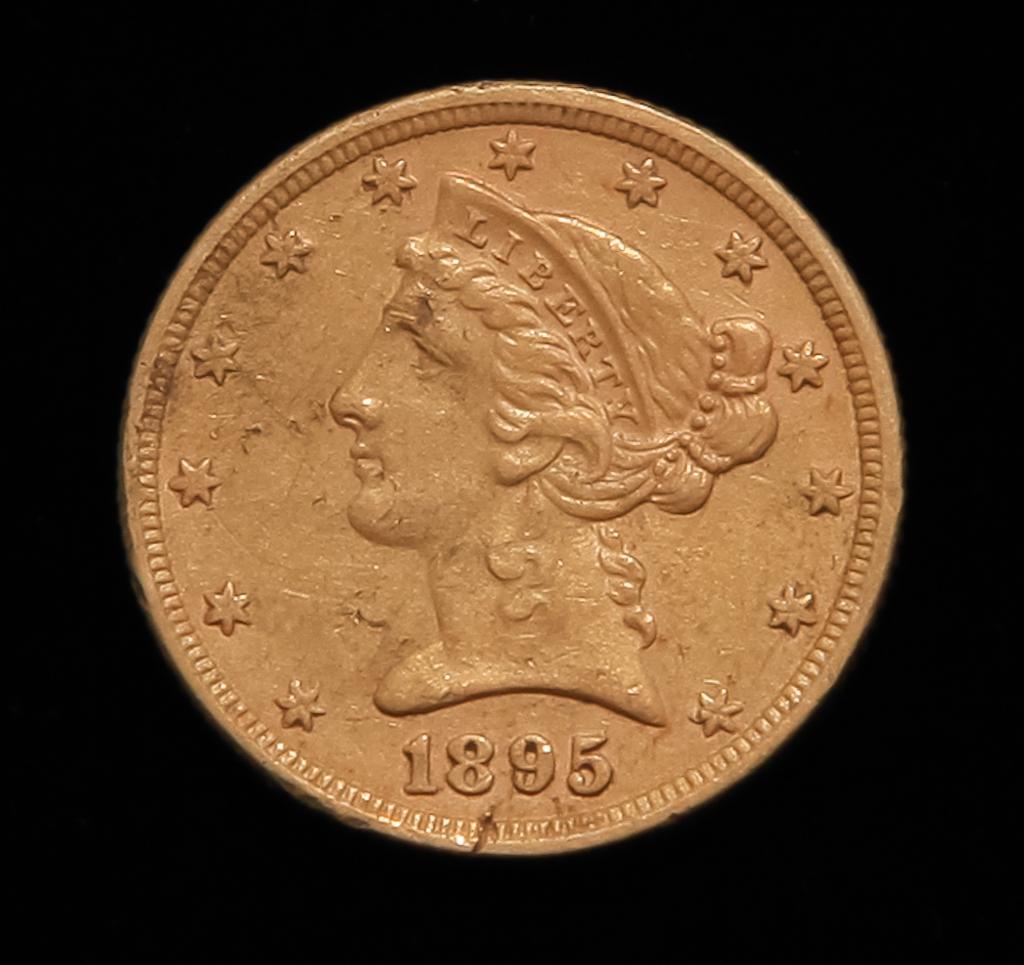 1895 LIBERTY HEAD GOLD HALF EAGLE COIN (1 of 2)