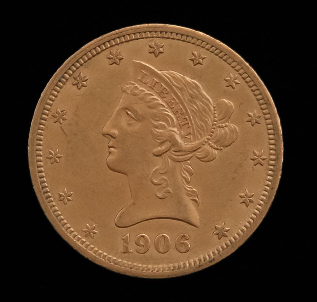 1906-D $10 LIBERTY HEAD GOLD EAGLE COIN (1 of 2)