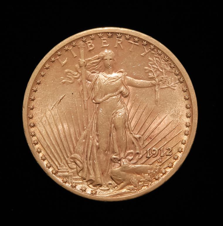 1912 $20 SAINT-GAUDENS GOLD DOUBLE EAGLE COIN (1 of 2)