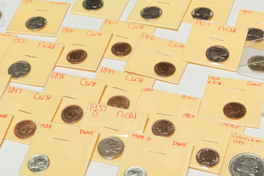 GROUP OF AMERICAN COINS INCLUDING SILVER (1 of 1)