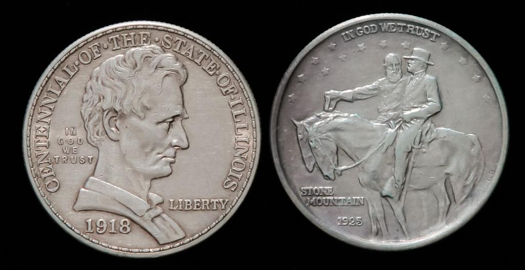 1918 AND 1935 COMMEMORATIVE SILVER HALF DOLLARS (1 of 2)