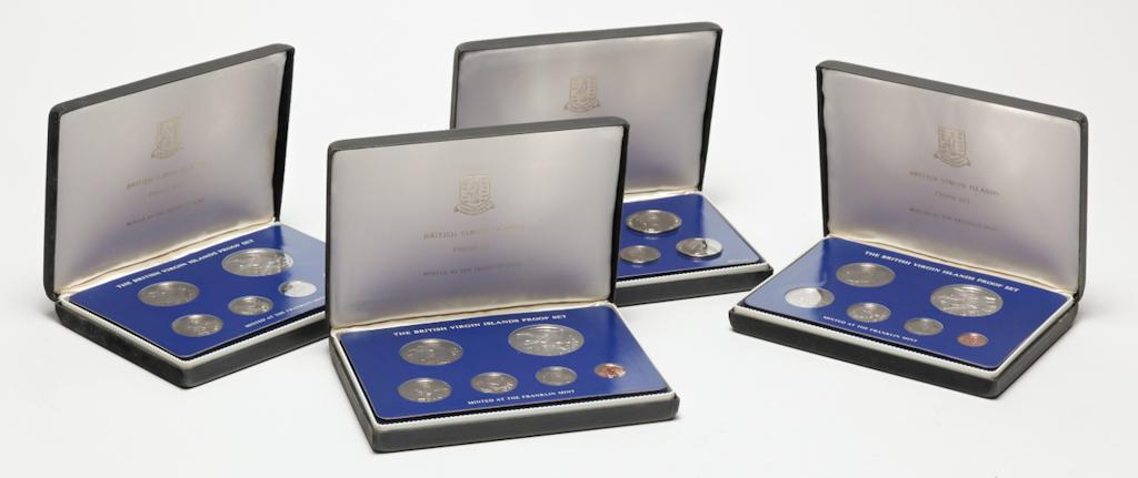 FOUR 1975 BRITISH VIRGIN ISLANDS PROOF SETS (1 of 3)