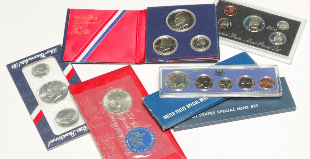 GROUP OF SIX U.S. MINT SILVER PROOF SETS (1 of 4)