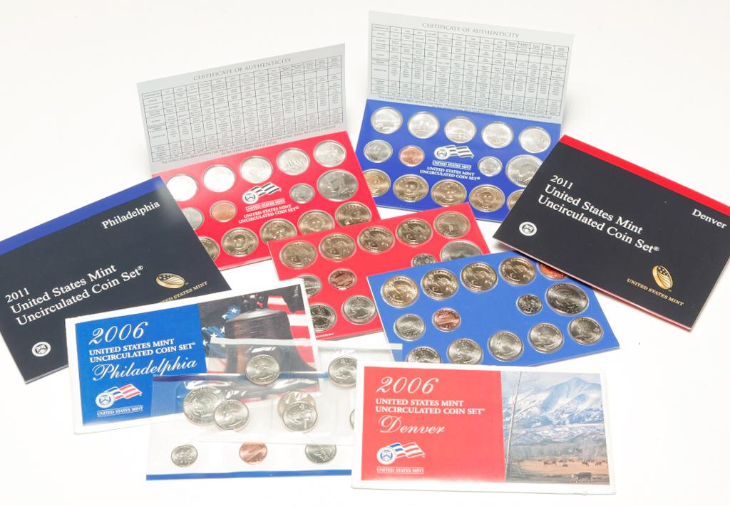 FOUR U.S. MINT PHILADELPHIA  AND DENVER PROOF SETS (1 of 4)