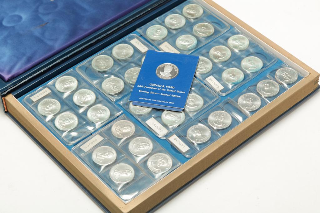 FRANKLIN MINT PRESIDENTIAL COMMEMORATIVE MEDALS (1 of 3)