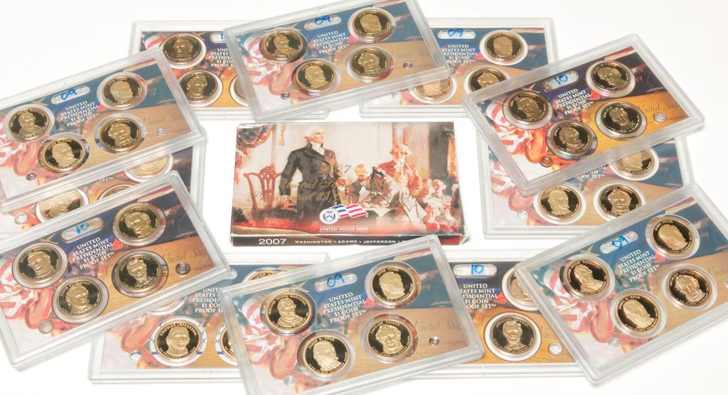 TWELVE U.S. MINT PRESIDENTIAL $1 COIN PROOF SETS (1 of 3)