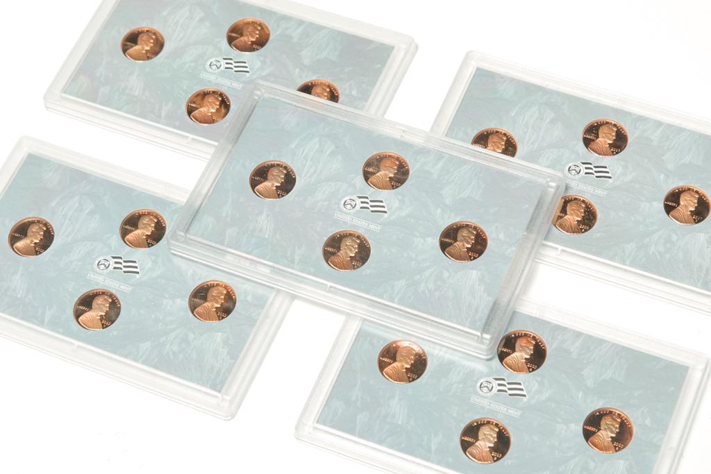 FIVE 2009-S LINCOLN HEAD CENT PROOF SETS (1 of 2)