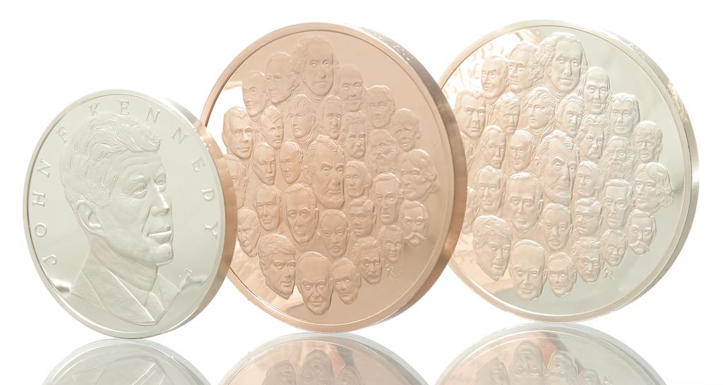 THREE FRANKLIN MINT COINS INCLUDING STERLING (1 of 3)