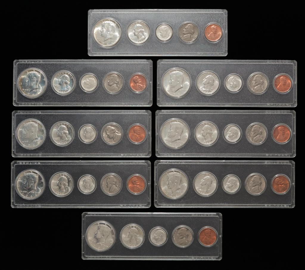 EIGHT 1964 PROOF SETS IN WHITMAN CASES (1 of 5)