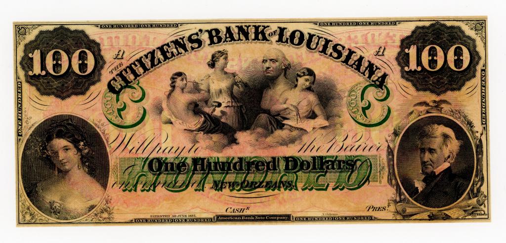 LOUISIANA, NEW ORLEANS CITIZENS' BANK $100 NOTE (1 of 2)