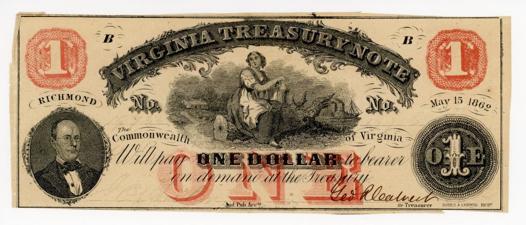 VIRGINIA, RICHMOND $1 DOLLAR TREASURY NOTE (1 of 2)