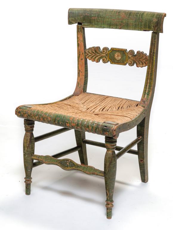 AMERICAN FANCY SHERATON CHILDS CHAIR. (1 of 4)