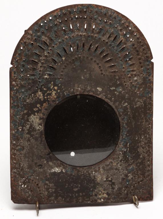 PUNCHED TIN WATCH HUTCH. (1 of 3)