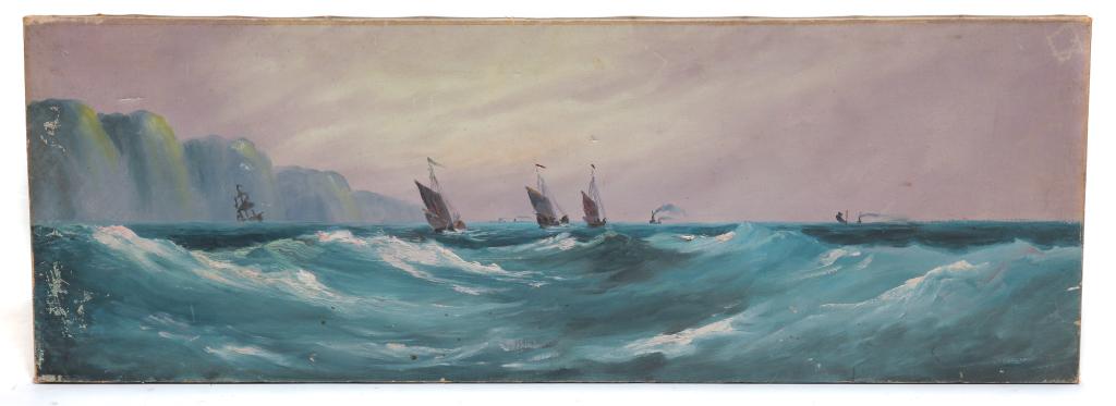SEASCAPE WITH SHIPS. (1 of 2)
