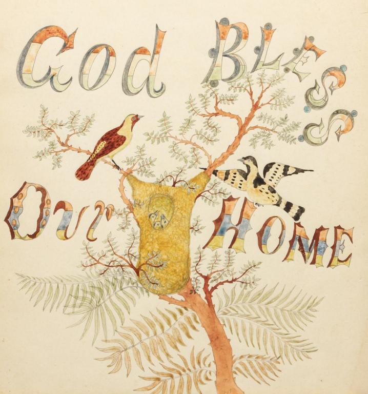 AMERICAN "GOD BLESS OUR HOME" PICTURE. (1 of 3)