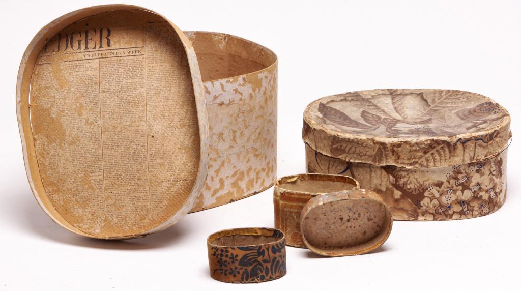 FOUR AMERICAN BAND BOXES. (1 of 6)