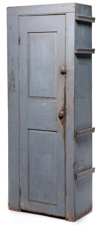 AMERICAN PAINTED CHIMNEY CUPBOARD. (1 of 6)