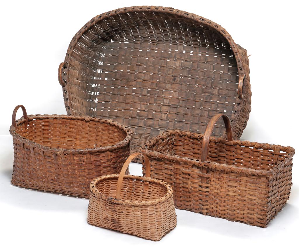 FOUR AMERICAN BASKETS. (1 of 3)