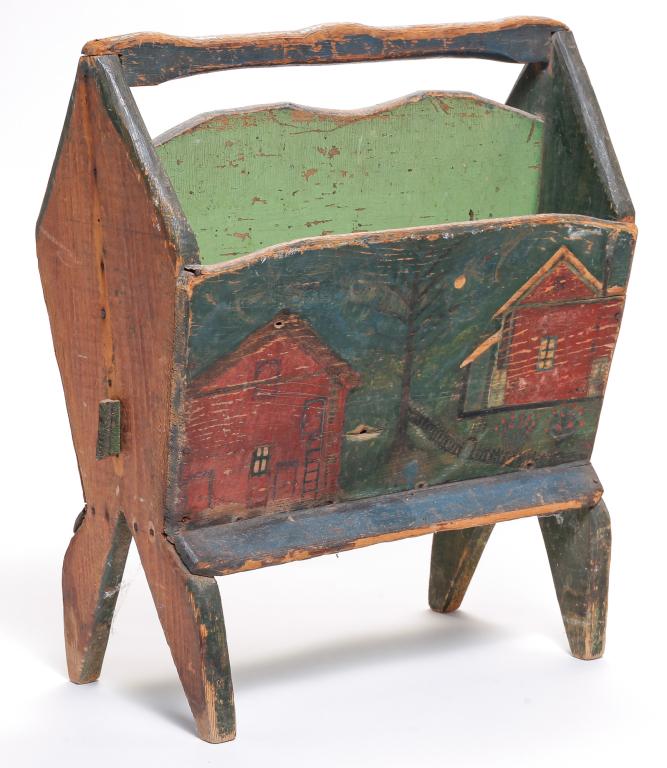 AMERICAN FOLKSY MAGAZINE HOLDER. (1 of 4)