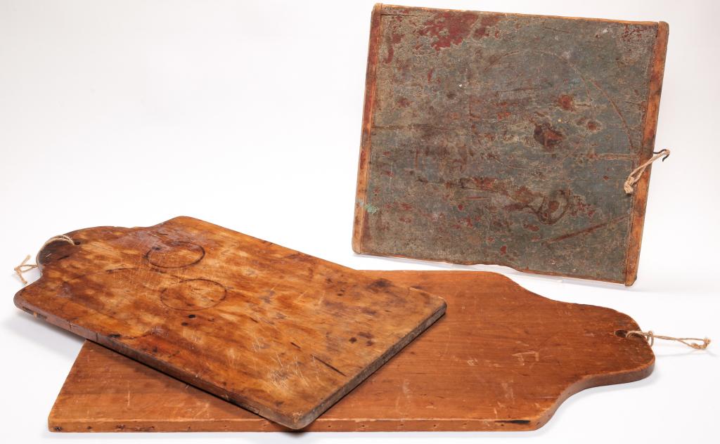 THREE AMERICAN CUTTING BOARDS. (1 of 3)