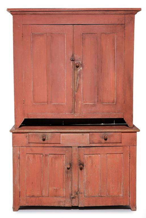 AMERICAN STEP BACK CUPBOARD. (1 of 6)