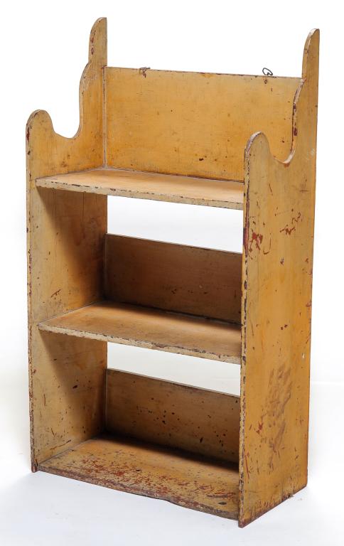 AMERICAN COUNTRY PAINTED HANGING SHELVES. (1 of 3)