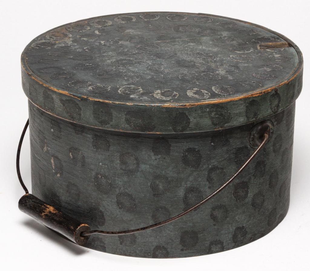 AMERICAN DECORATED BENTWOOD CARRIER. (1 of 4)