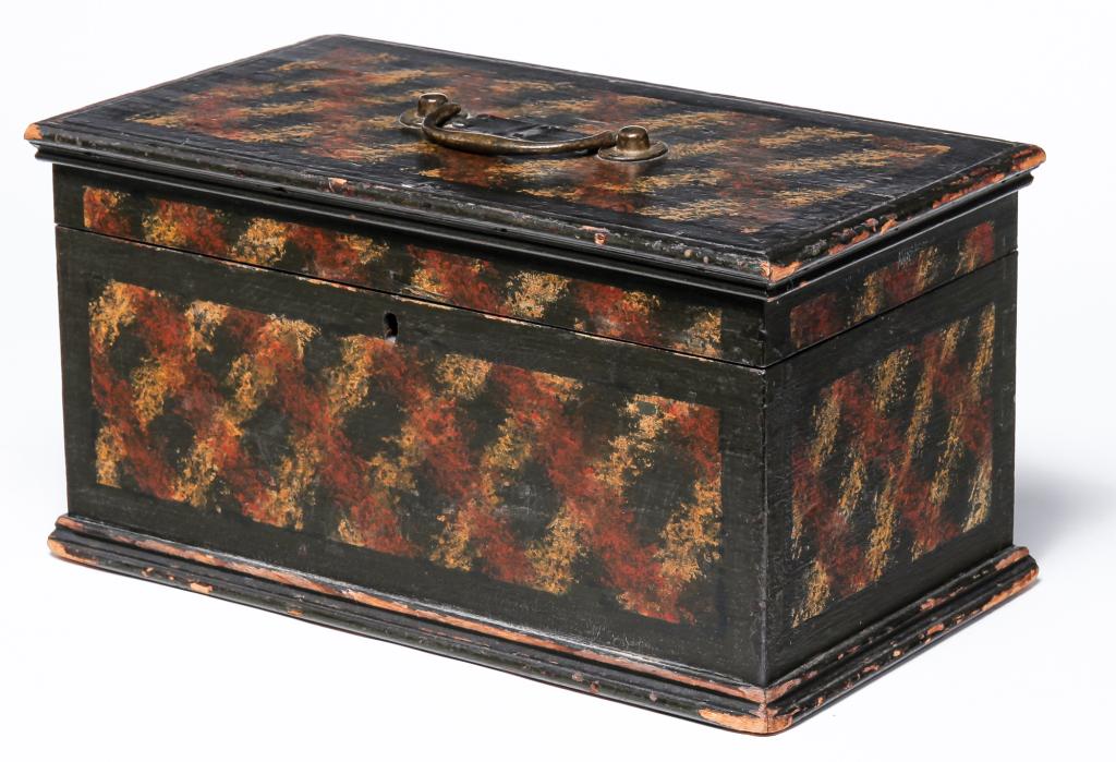 AMERICAN DECORATED LOCK BOX. (1 of 5)