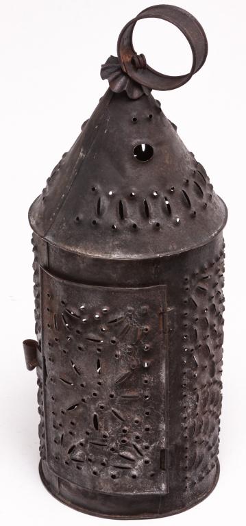 AMERICAN PUNCHED TIN LANTERN. (1 of 3)