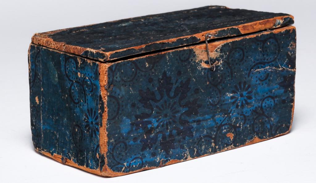 WALL PAPER COVERED BOX. (1 of 4)