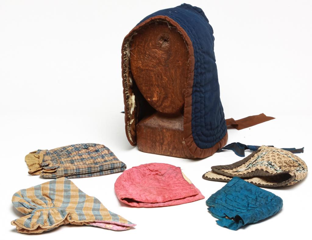 AMERICAN BONNETS AND WOODEN FORM. (1 of 1)