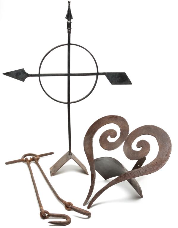 THREE IRON PIECES INCLUDING DIRECTIONAL. (1 of 1)