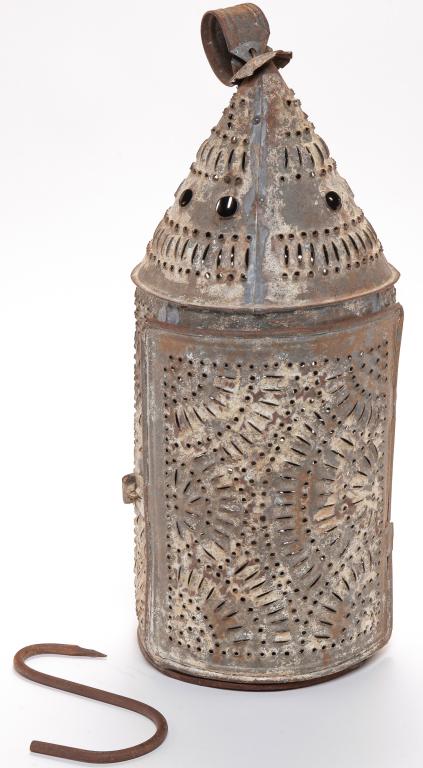 AMERICAN PUNCHED TIN LANTERN. (1 of 3)