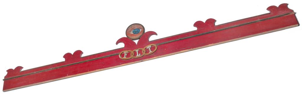 AMERICAN ODD FELLOWS CURTAIN VALANCE. (1 of 4)